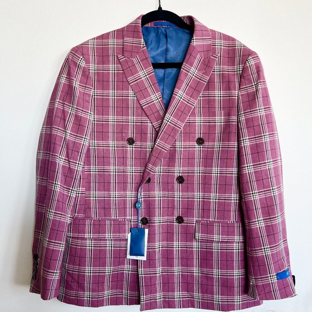 "Gino Vitale" slim fit pink suit - Size 40s/34w